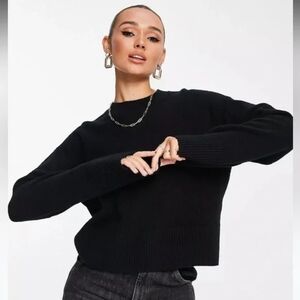 & Other Stories Black Crew Neck Sweater